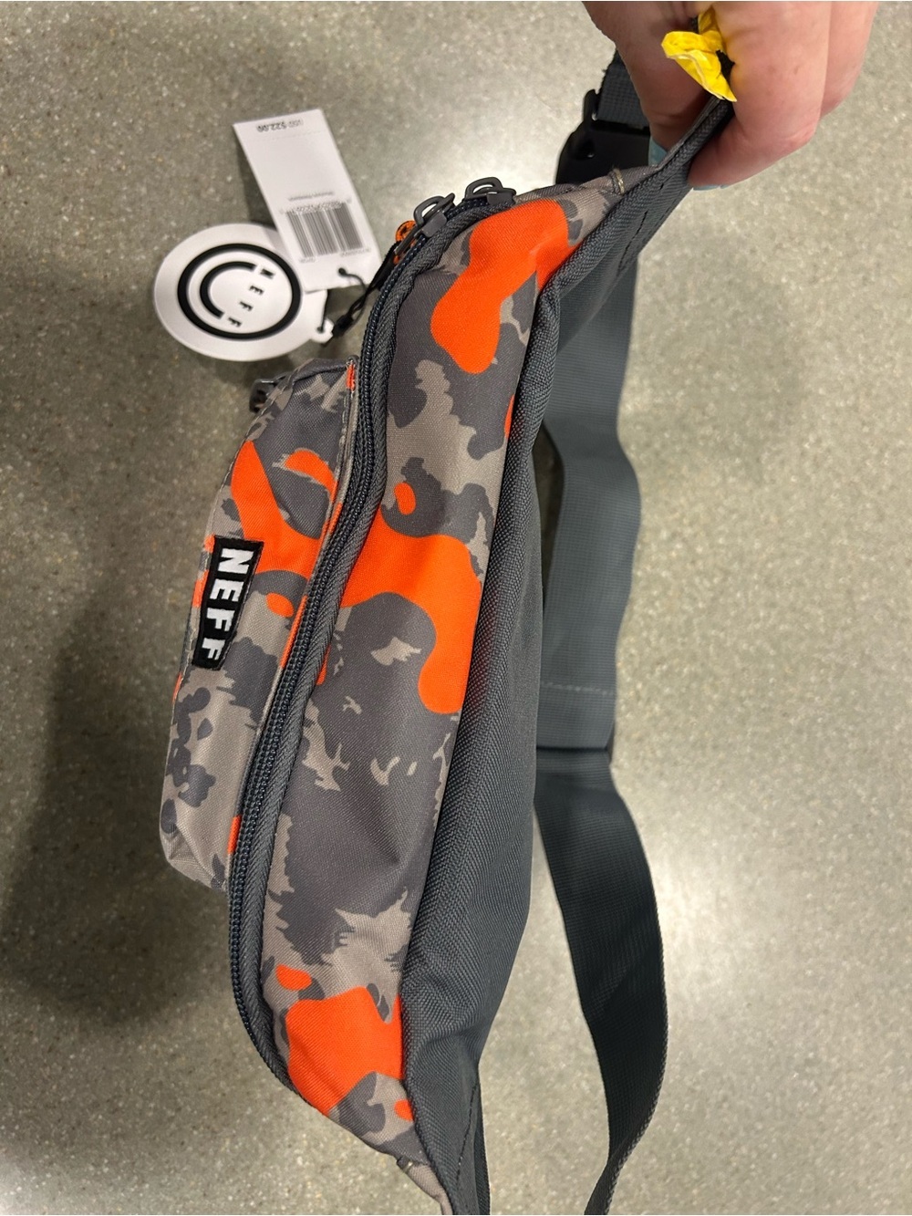 Neff Gray & Orange Camo Belt Bag - Picture 3 of 7